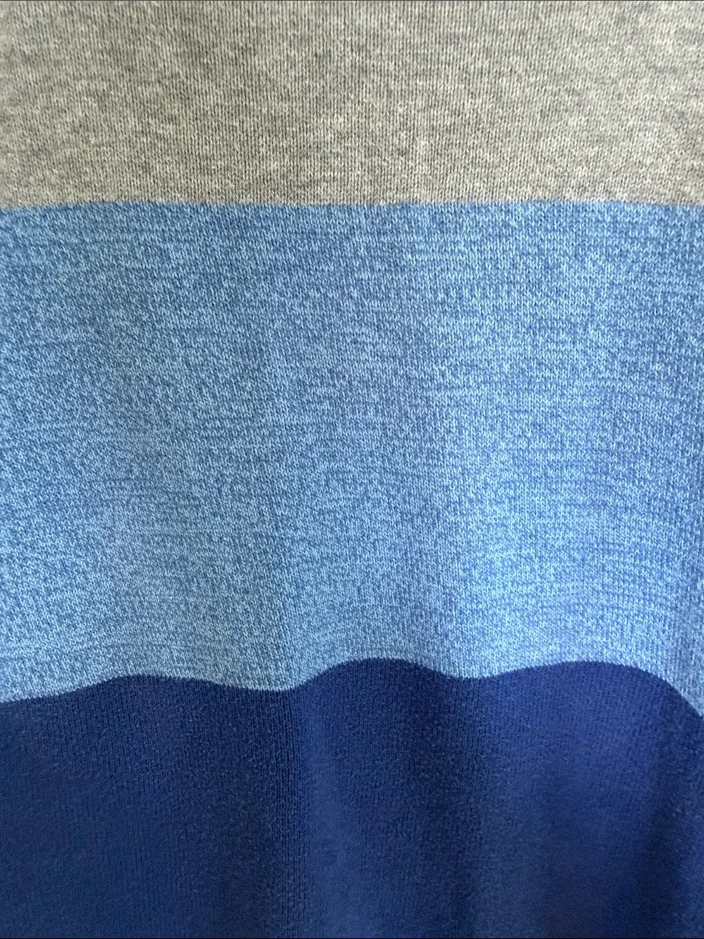 The Children's Place Gray, Light Blue & Navy Striped Crewneck Sweater